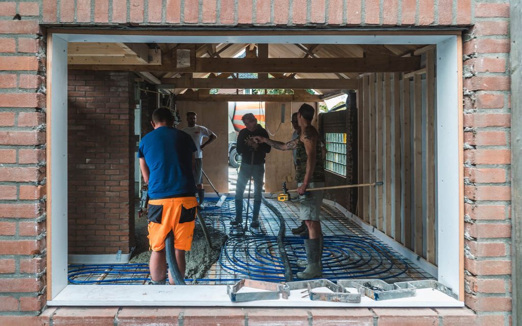 RvR Betonpomp verhuur Werkzaamheden Particulier Betonvloer Storten Broodjesvloer Druklaag